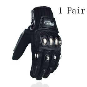 Hot Style Off-Road Motorcycle Riding Gloves Alloy Protective (Option: Black-XL)